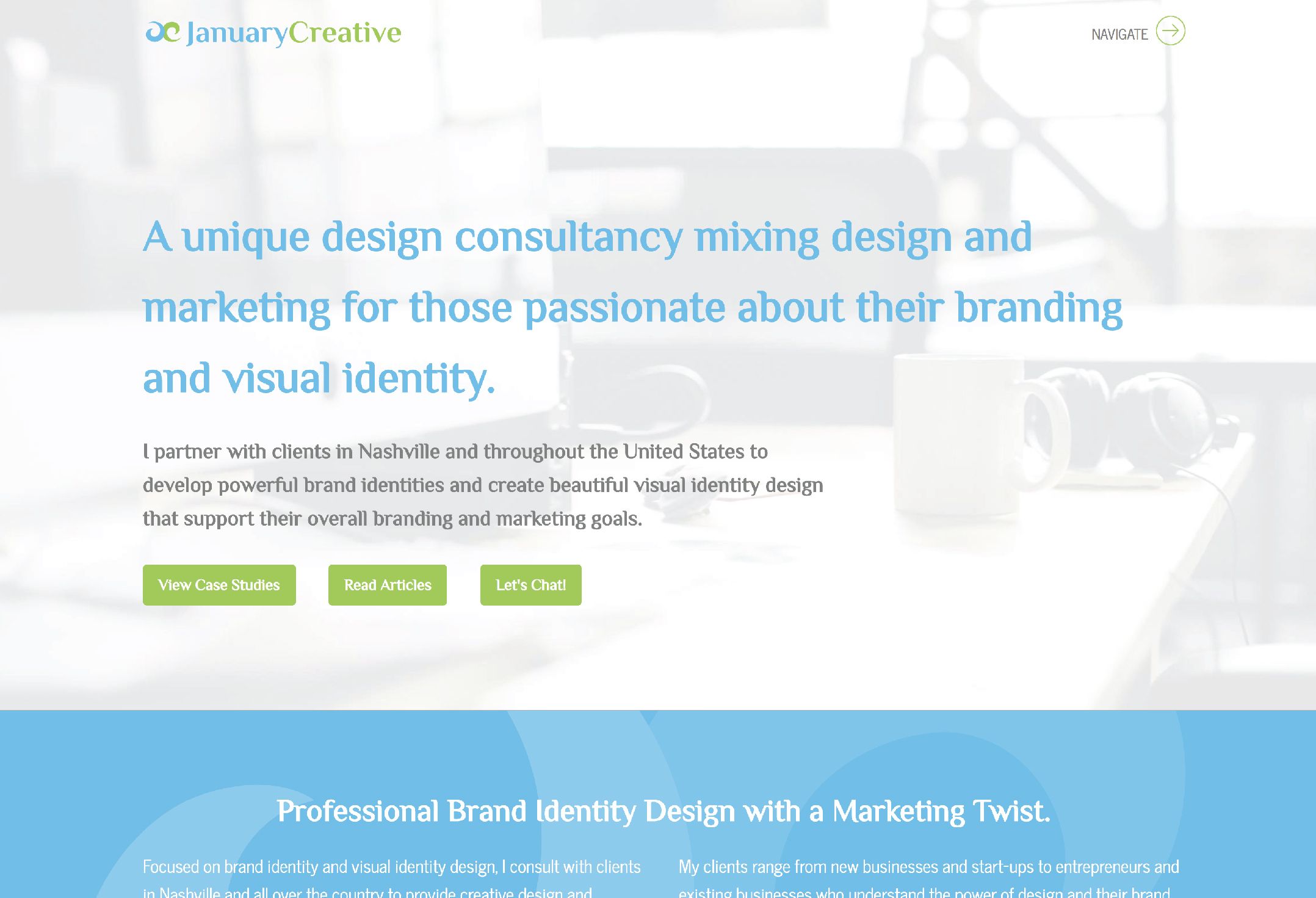 January Creative LLC's website 2.0 - July 2015 - May 2019
