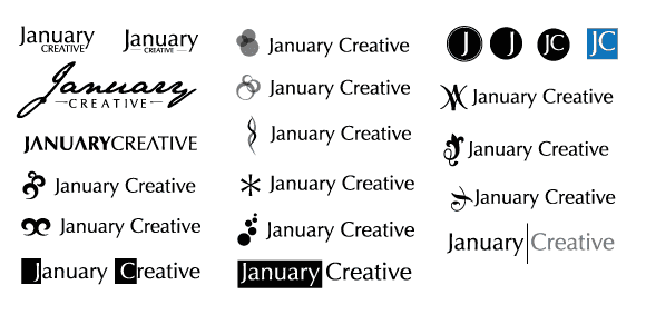 Initial Logo Concepts for January Creative